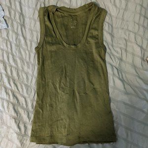 Military Green form fitting tank top